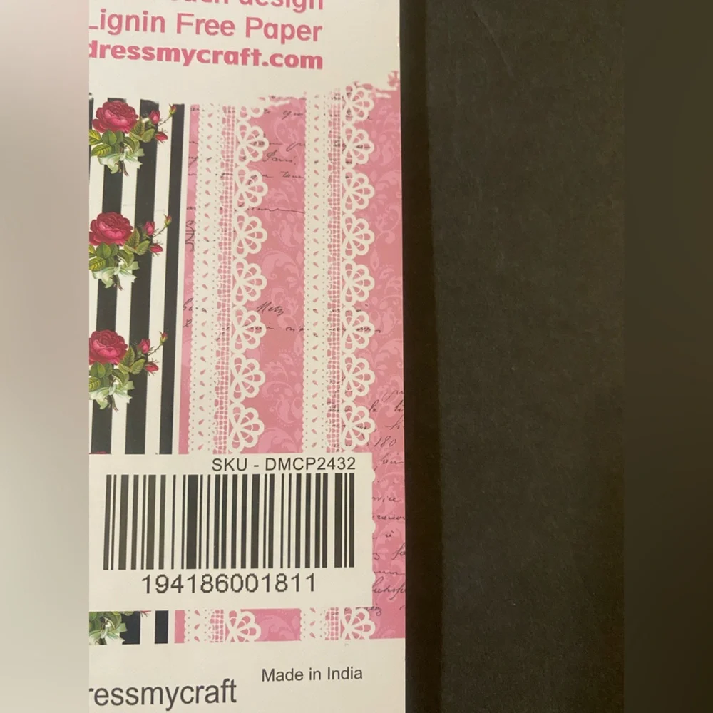 Dress My Craft WHISPERING LOVE 12x12 scrapbook paper pad MISSING ONE DESIGN